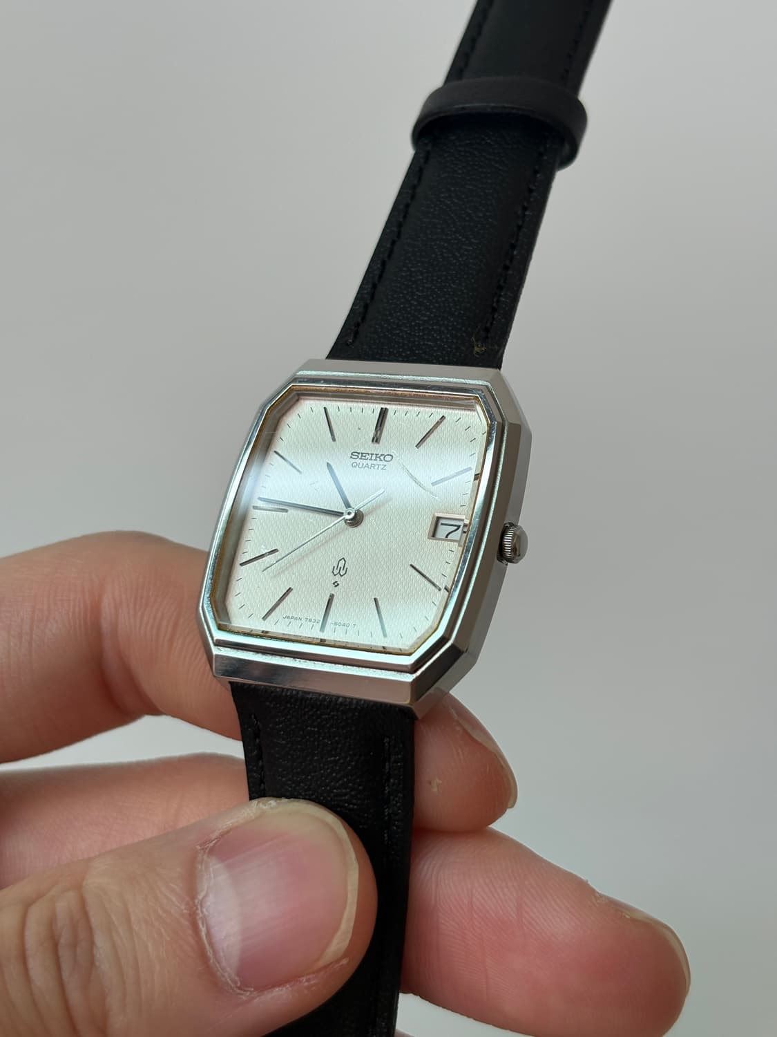 1980s Emblem Silver Square Quartz 상품이미지3