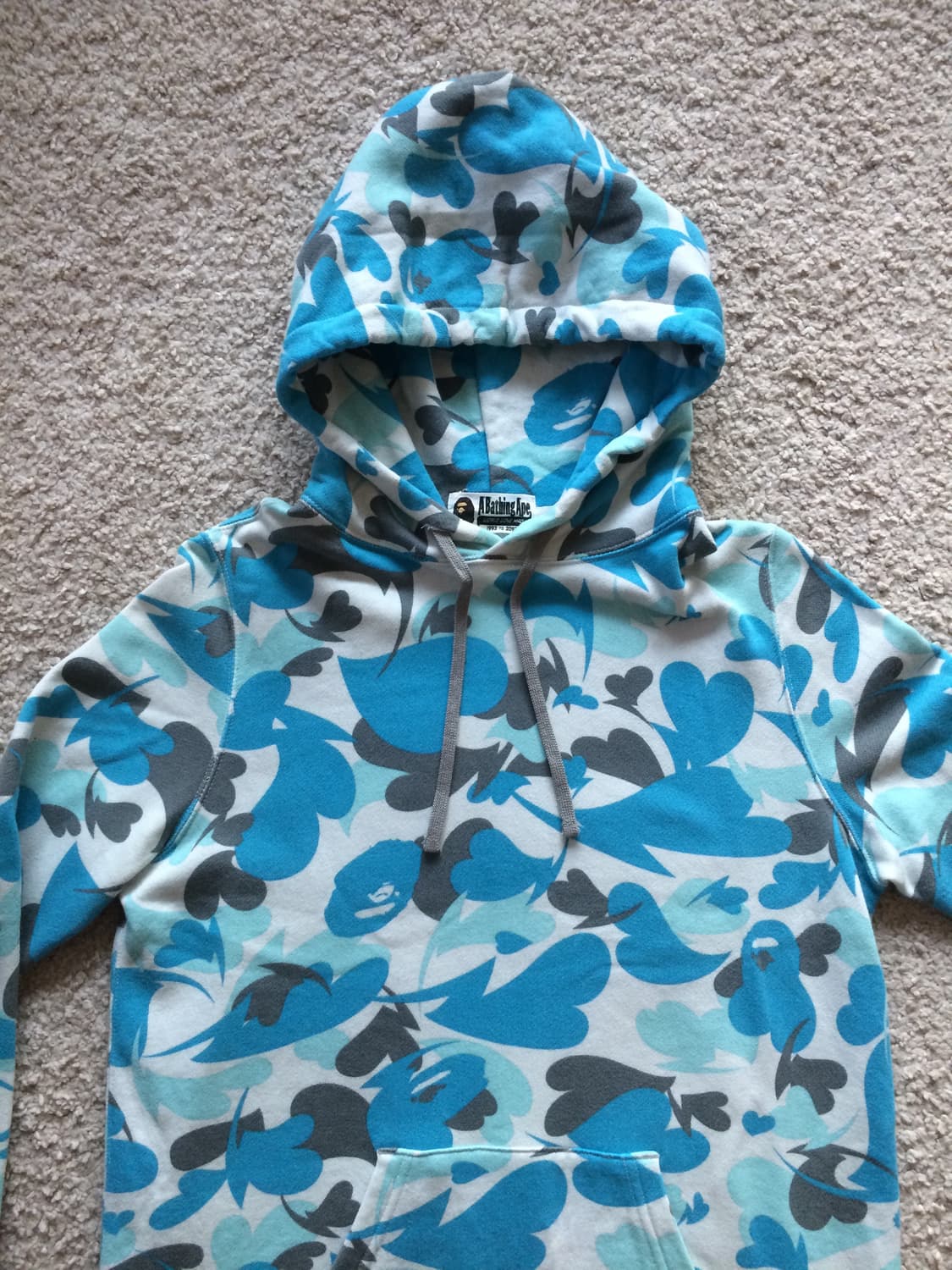 유일매물 초희귀 베이프 하트 카모 후드 원피스 맨투맨 미니 원피스 상품이미지2