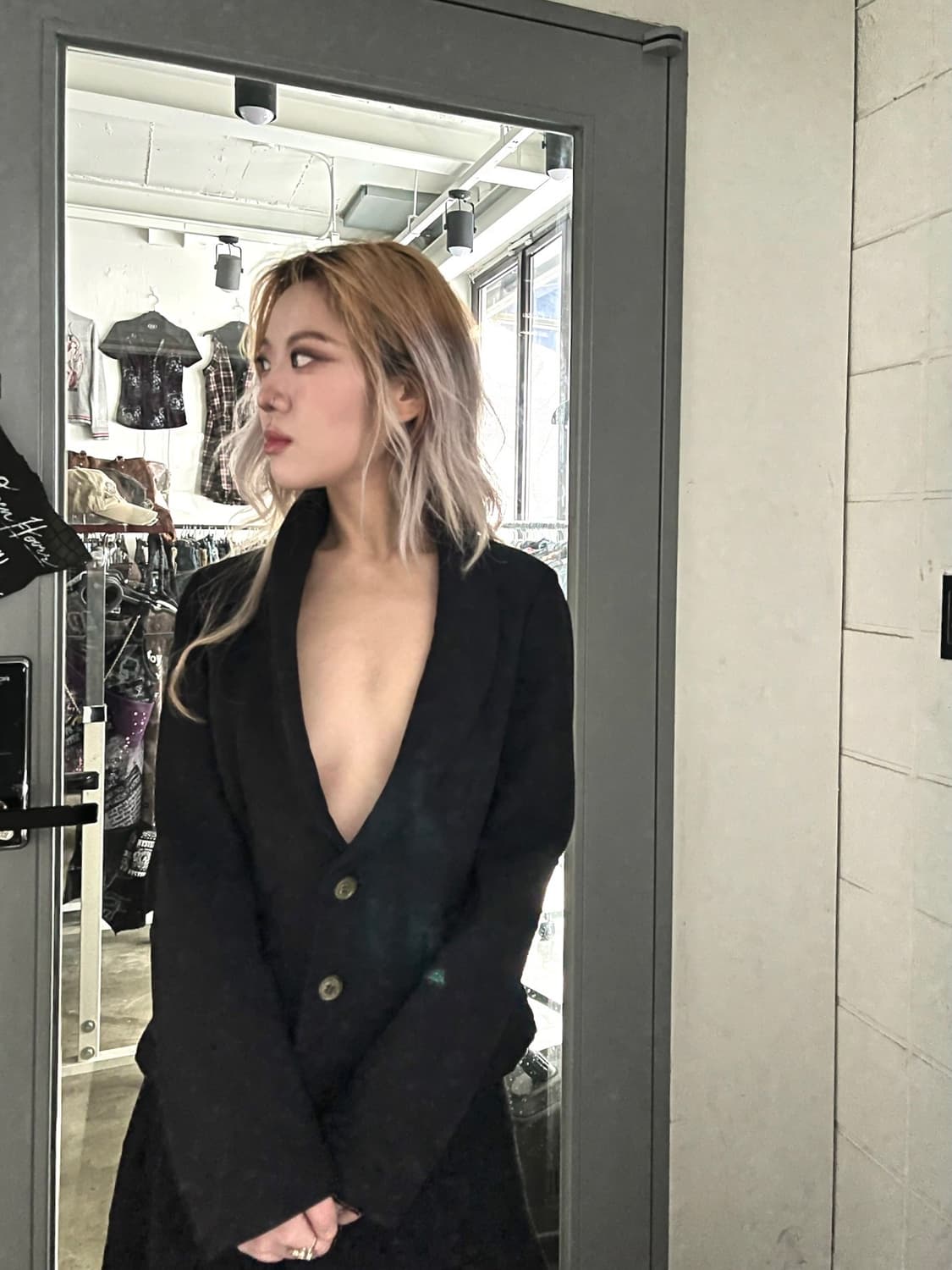 꼼데가르송 04‘s 아카이브 롱 라펠 블레이저 상품이미지6