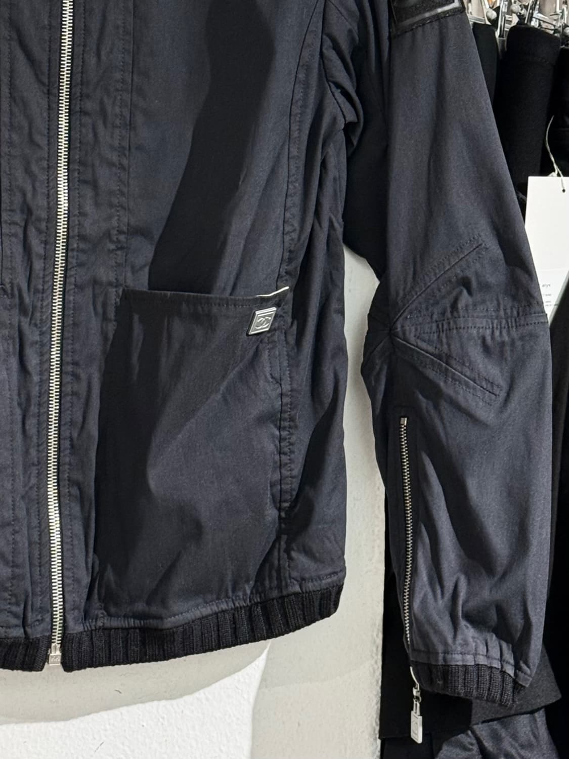 샤넬 스포츠 03aw 블랙 코튼 블루종 자켓 상품이미지5