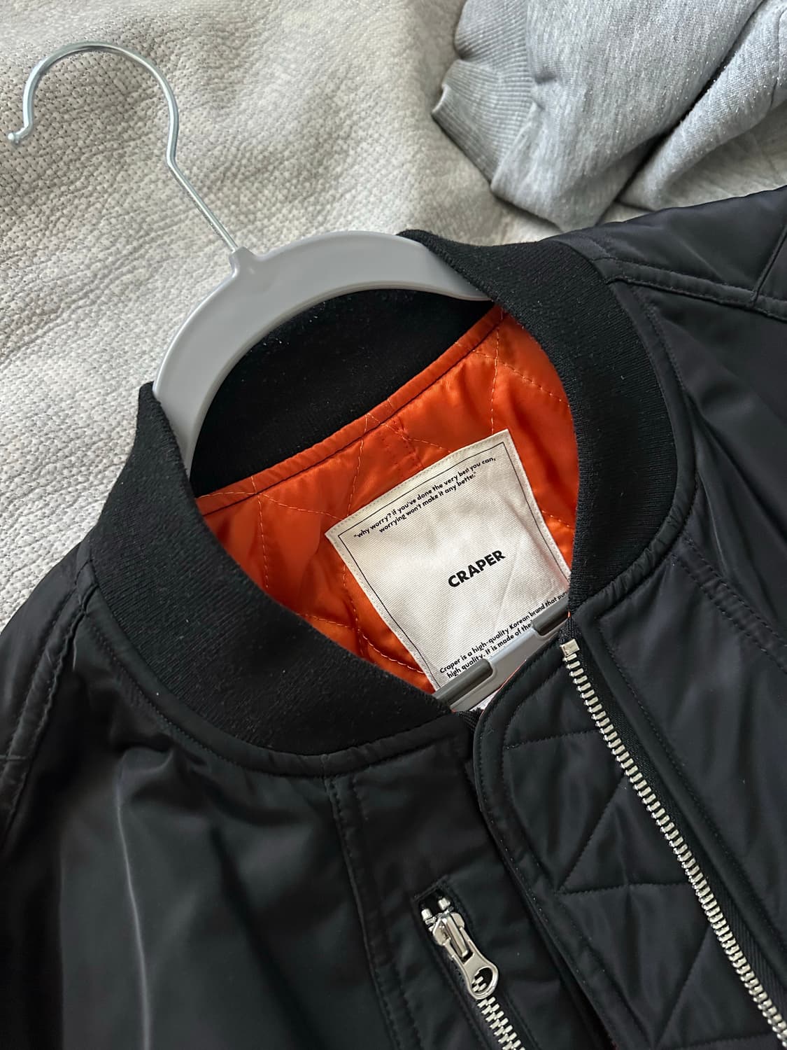 1사이즈) 크레이퍼 봄버 ma1 블랙 상품이미지7