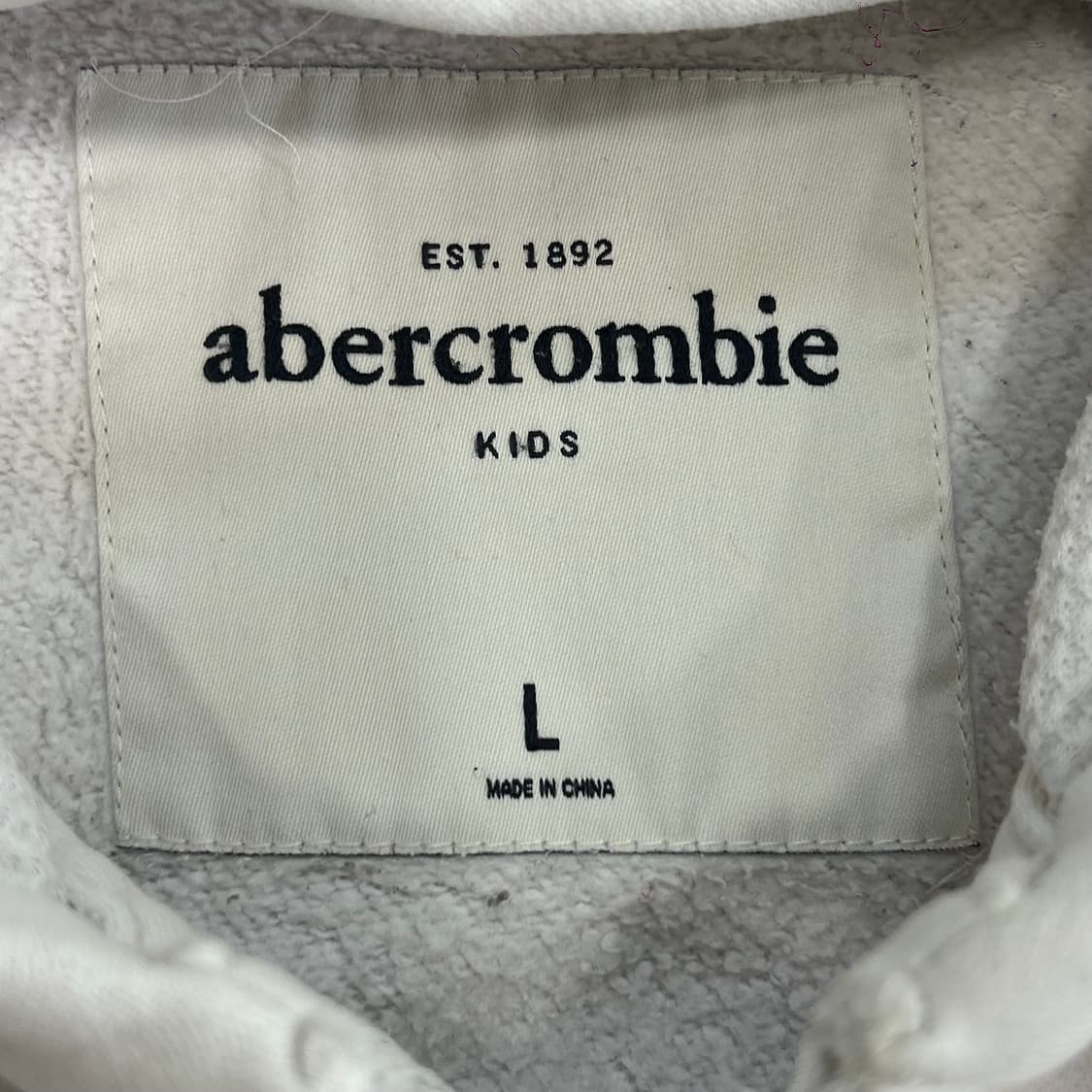 Abercrombie 스펠아웃 92 로고 화이트 후드집업  상품이미지5