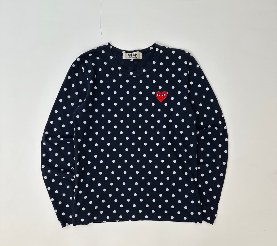 플레이 꼼데가르공 도트 롱슬리브 polka dot(네이비) M 상품이미지2