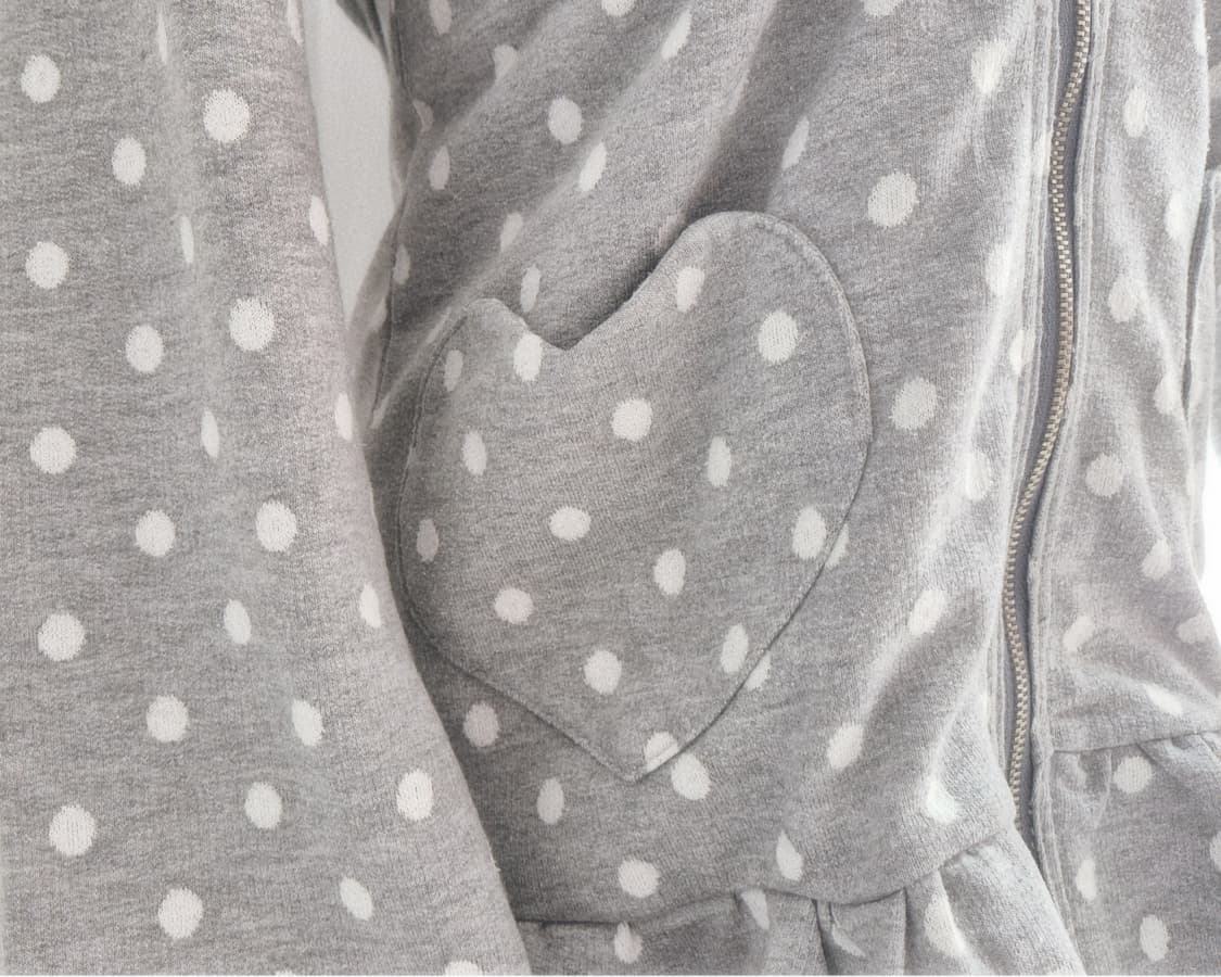 도트 리본 레이스 후드 리즈리사 트랄라라 일본빈티지 상품이미지3