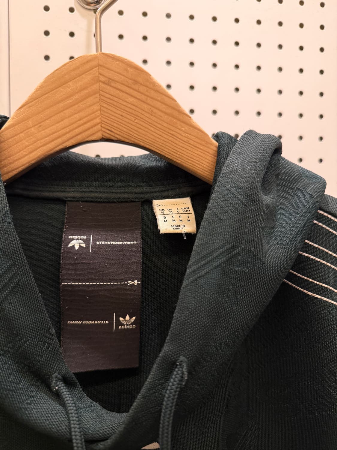 아디다스 알렉산더왕 로고 후드티 그린 U1584 상품이미지5