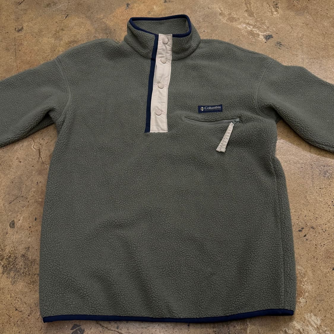 [정품/S] 컬럼비아 플리스 풀오버 그린 b16 상품이미지3