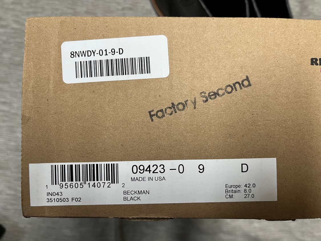 레드윙 벡맨 9423 9D 팩토리세컨 상품이미지10