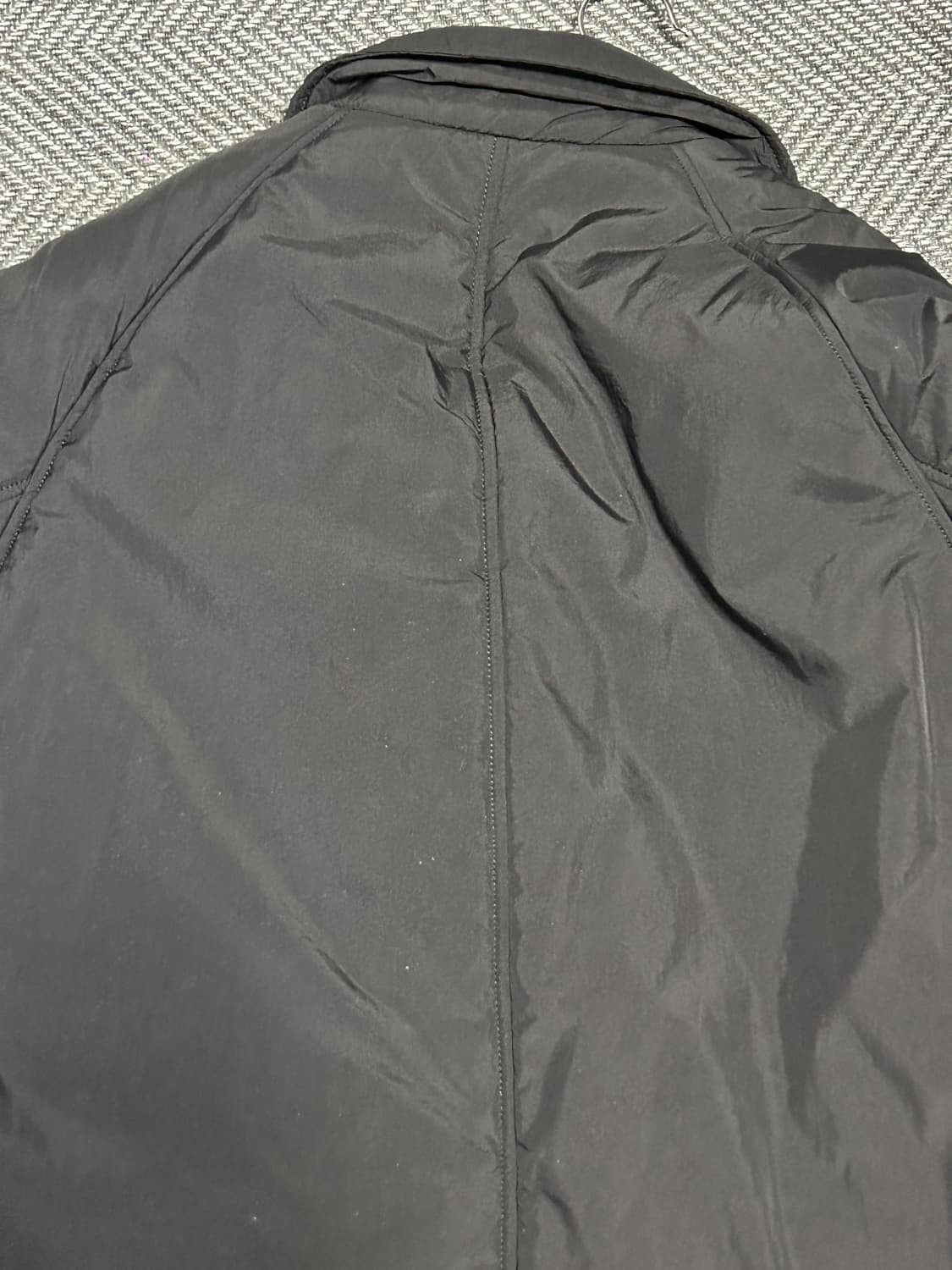 URAGO Raglan padded long coat black 상품이미지6