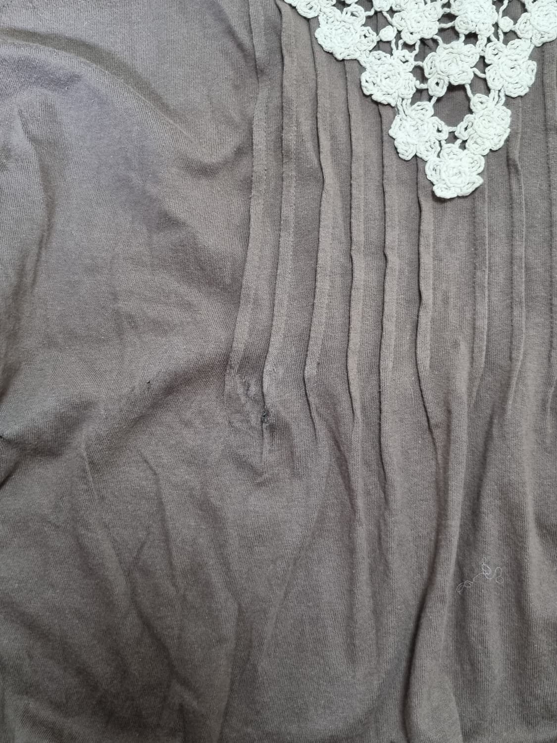 빈티지 크로쉐 브라운 민소매 핀턱 원피스 모리걸하구미히피오리엔탈 상품이미지3