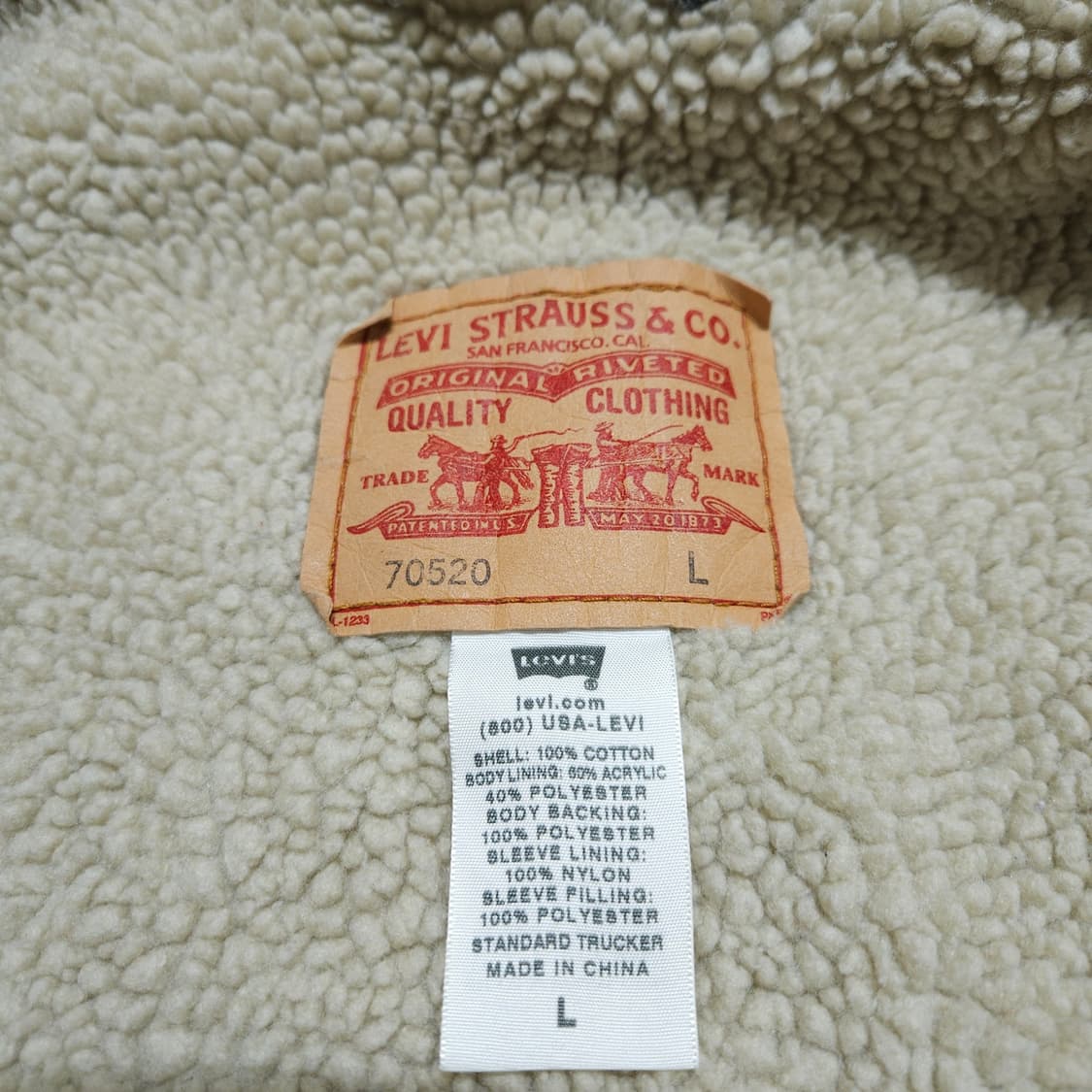 리바이스) L 남자 쉐르파 데님트러커자켓  올드스쿨/ 왕눈이샵 상품이미지9