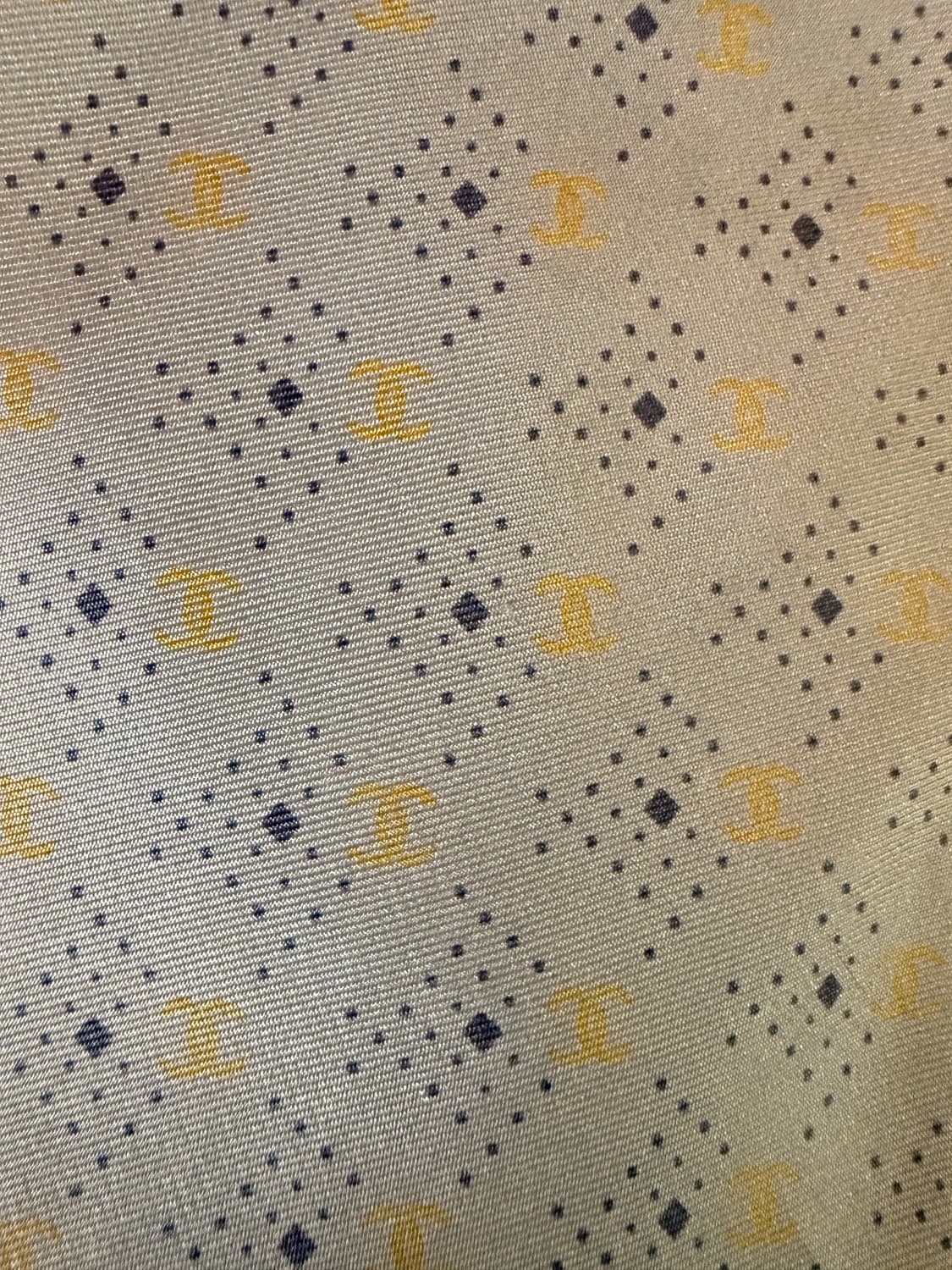 샤넬 실크 넥타이 하늘색 패턴 상품이미지6