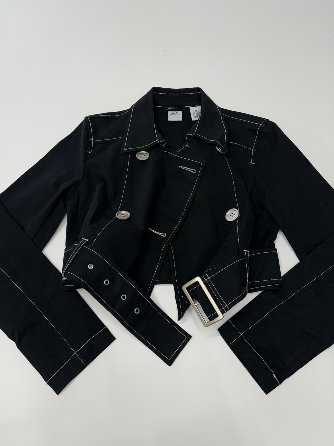 알마니익스체인지 크롭 더블 벨티드 자켓 상품이미지5