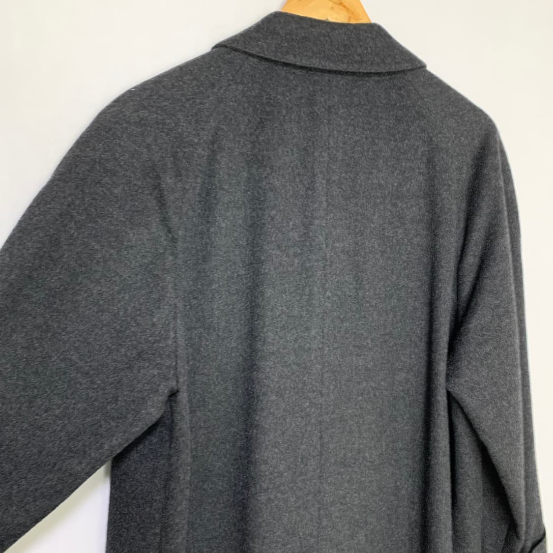 Moorbrook 빈티지 100% 캐시미어 롱코트 남녀공용 차콜 상품이미지3