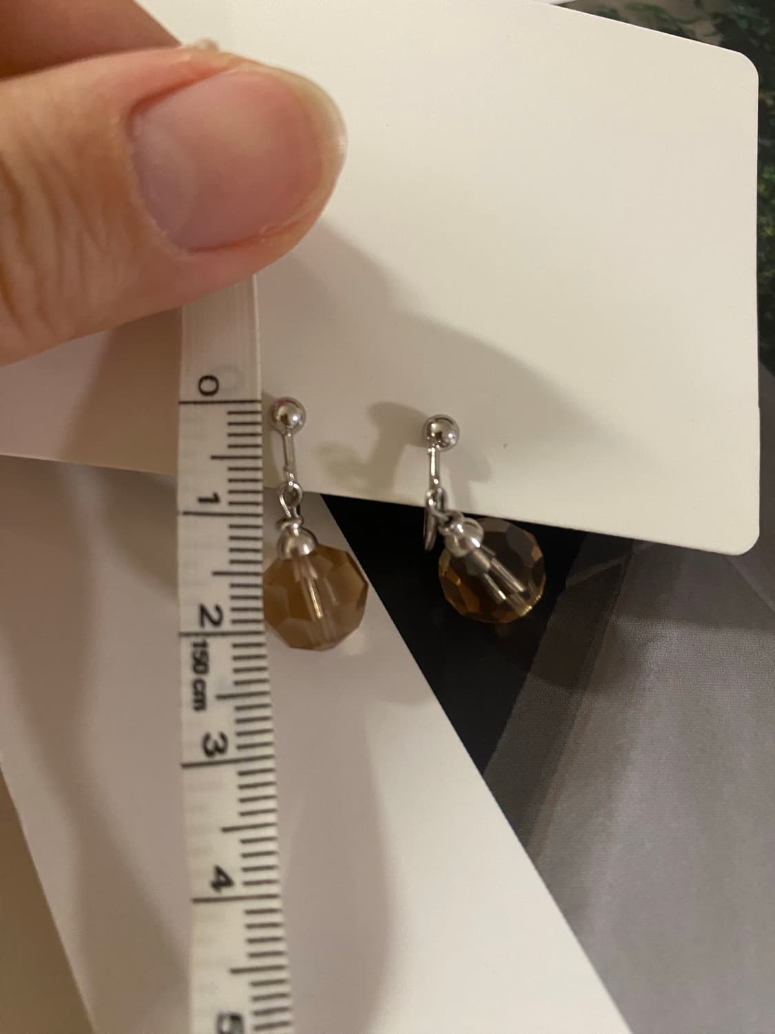 골드브라운 크리스탈 귀걸이 상품이미지6