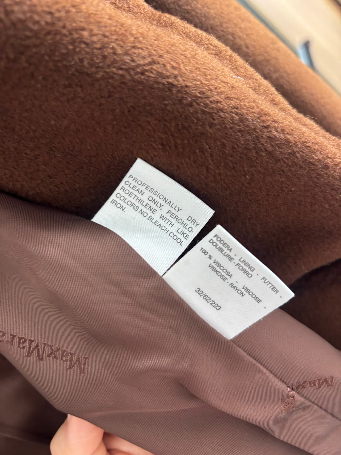 막스마라 브라운 버진 울 캐시미어 코트 상품이미지4