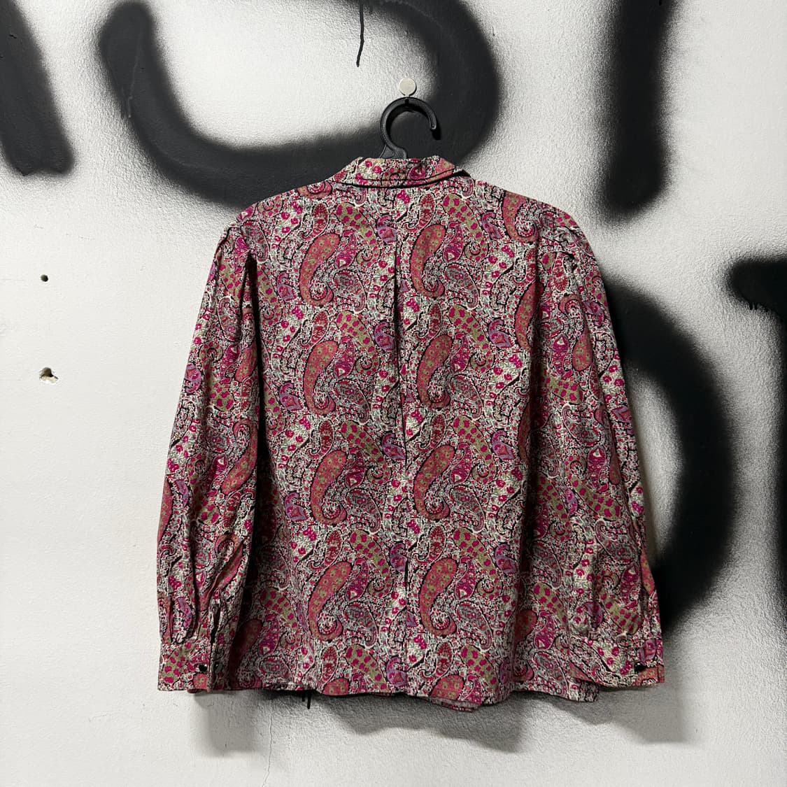 VTG 빈티지 페어리 핑크 페이즐리 퍼프 슬리브 블라우스 자켓 상품이미지2