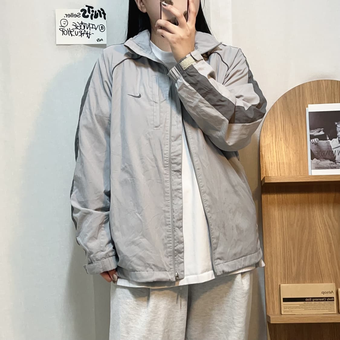 [정품] 나이키 그레이 그레이스우시 바막 집업 [ M ] 상품이미지2