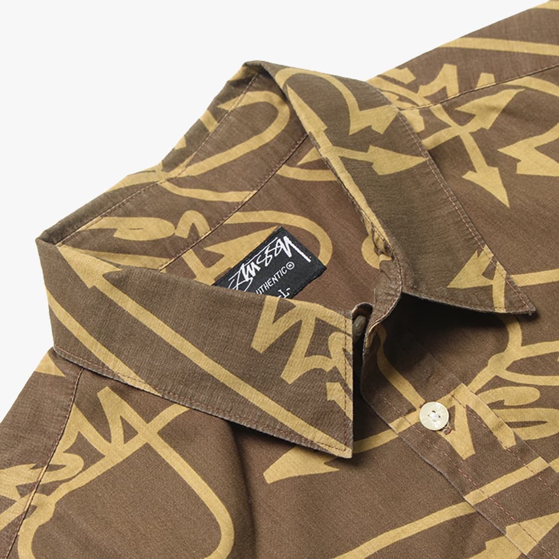  STUSSY "Brown Half Shirts" 상품이미지5