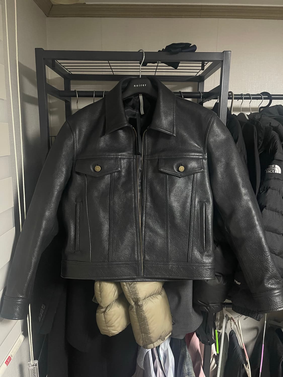 노이어 앤틱 카우 레더 트러커 자켓 50 사이즈 상품이미지1