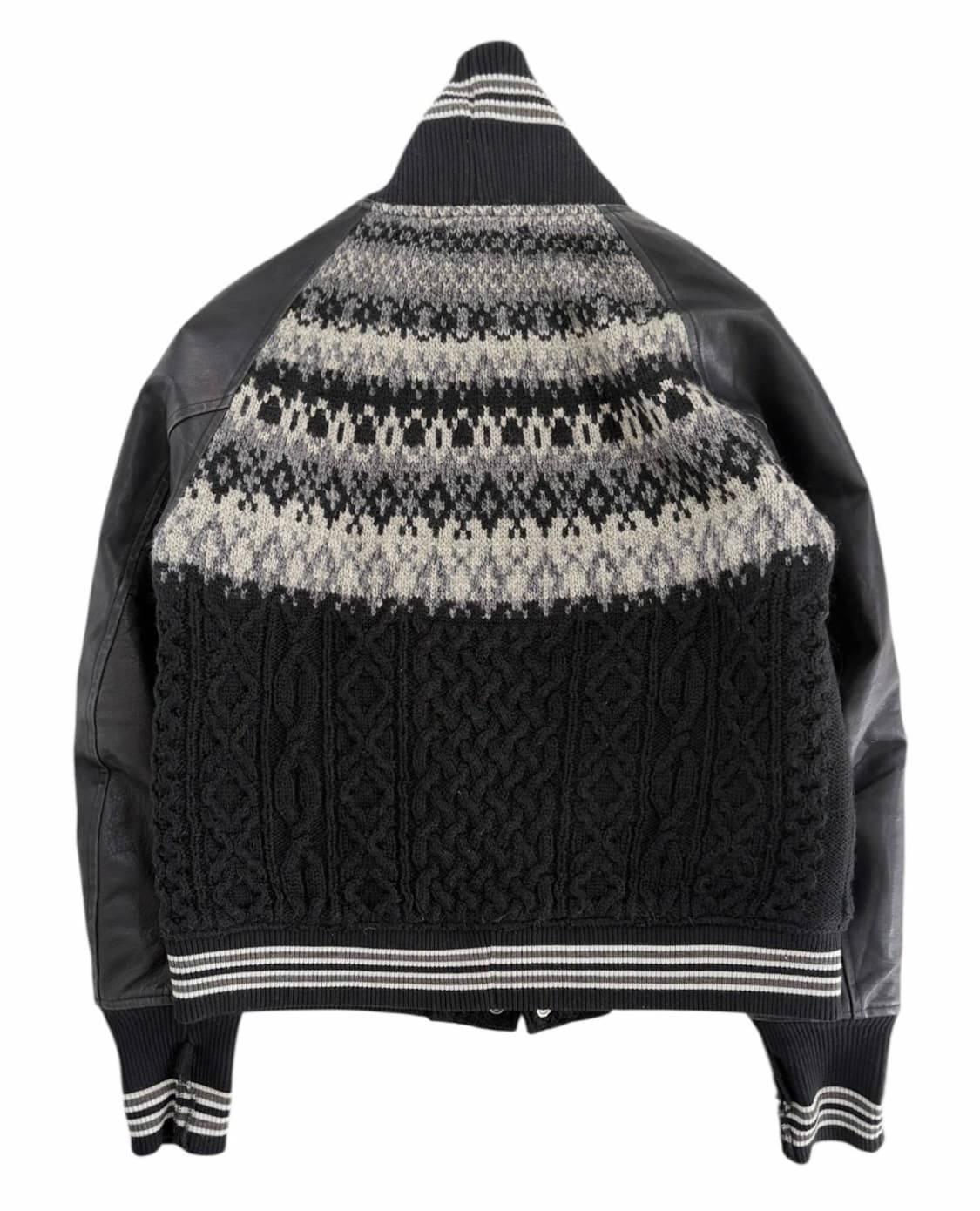 미하라 야스히로 모헤어 홀스 레더 바시티 자켓 상품이미지5