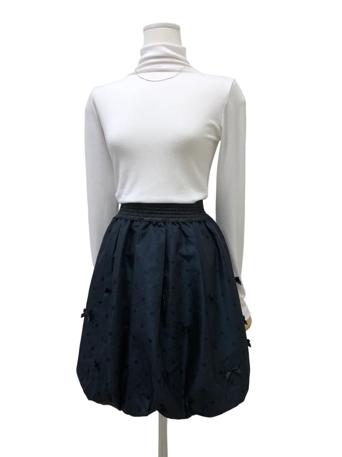 Lois Crayon 벌룬 도트 리본 스커트 상품이미지4