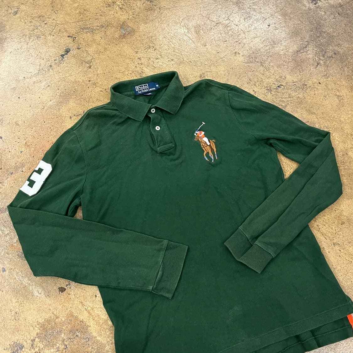 폴로 랄프로렌 멀티포니 빅포니 그린 카라 롱슬리브  상품이미지1