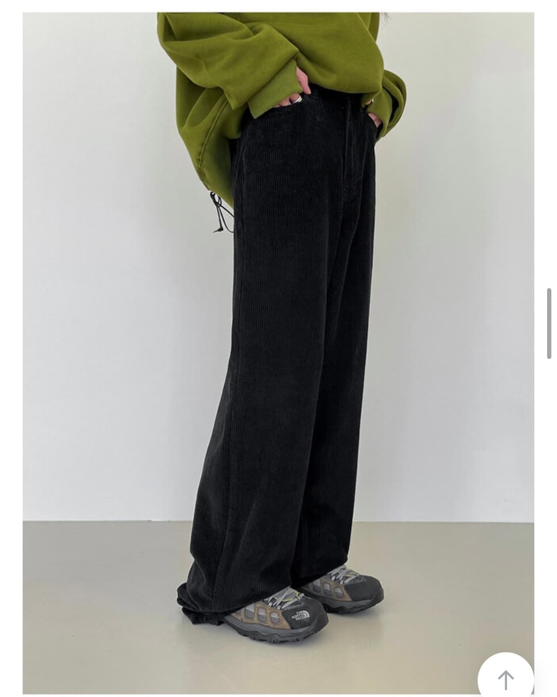 코듀로이 팬츠 블랙 바지 S사이즈 상품이미지3