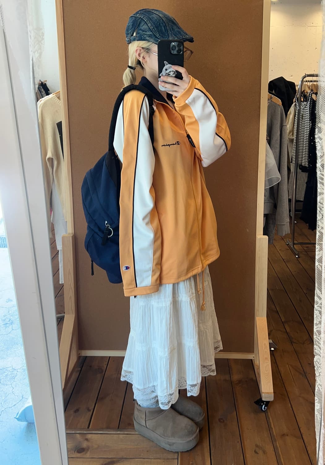 챔피온 오렌지 집업 상품이미지4