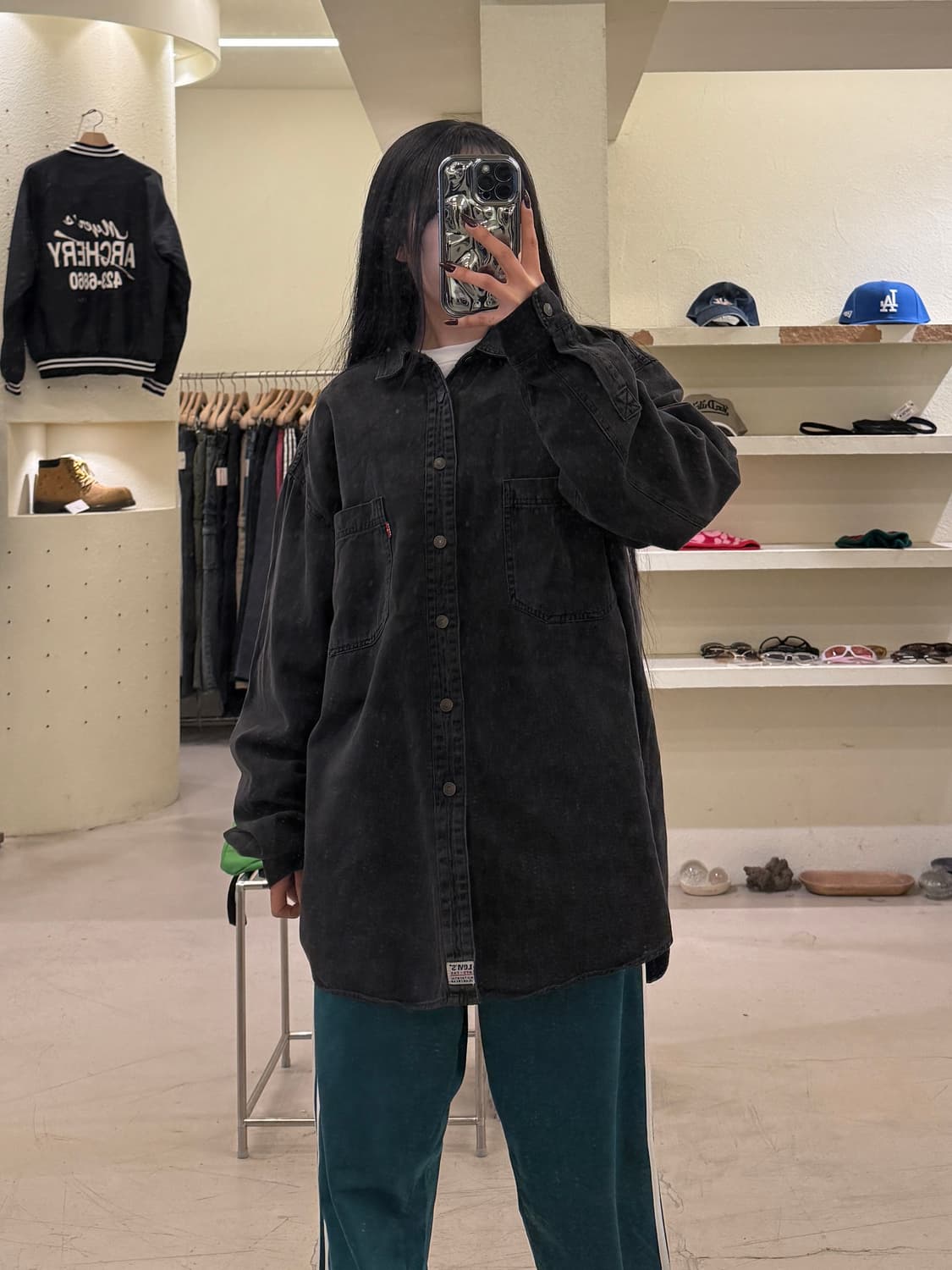 리바이스 블랙 데님 셔츠 워크셔츠 U1132 상품이미지1