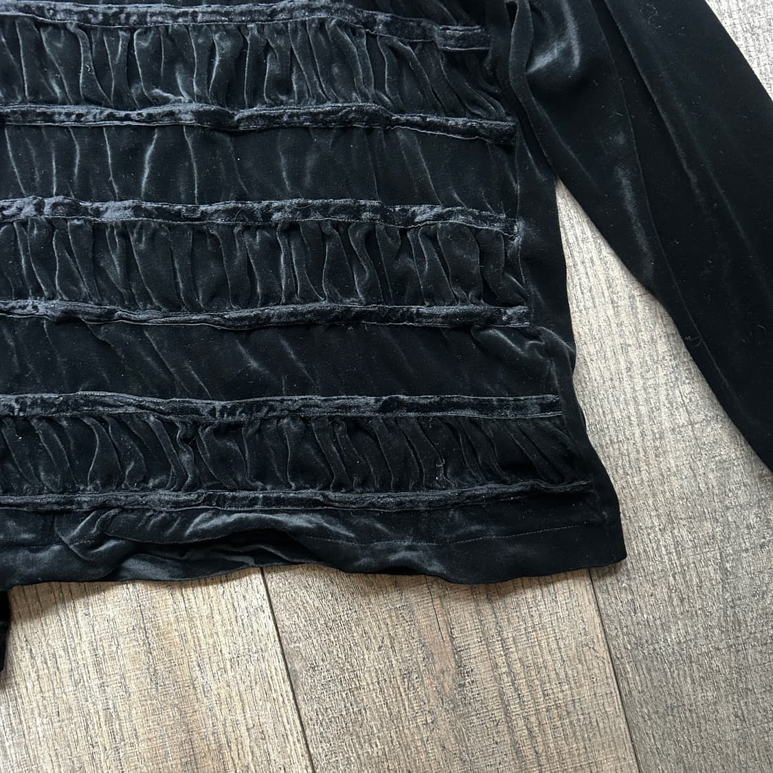 Velour Shirring Long Sleeve 상품이미지4