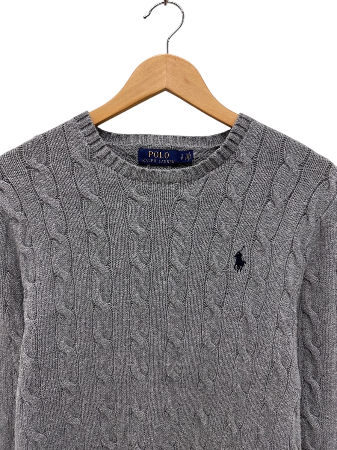 폴로 랄프로렌 꽈배기 케이블 니트 웜그레이 (S)  상품이미지2