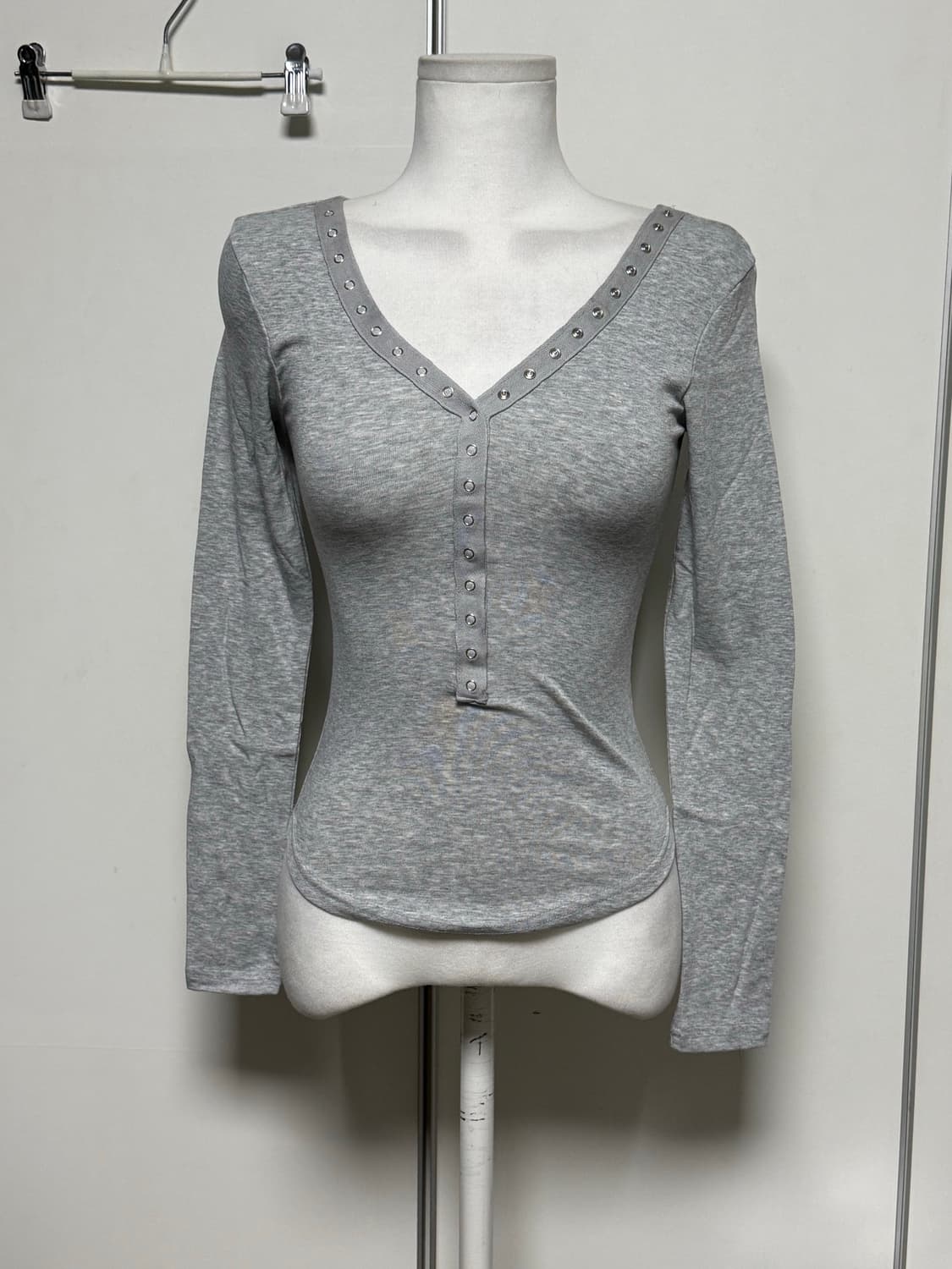 (Grey) make snap tee 상품이미지2