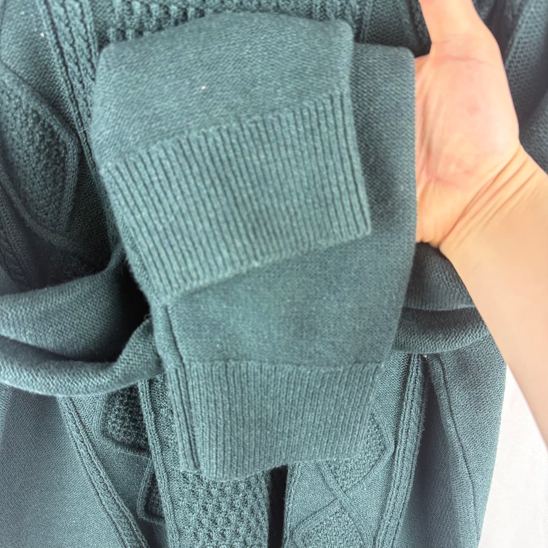 XL) GAP 라운드 케이블 니트 그린 상품이미지4