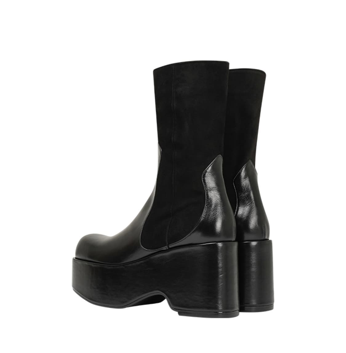 큐리티 C ROUND TOE SHORT BOOTS_BLACK 상품이미지2