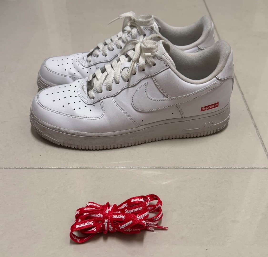[265]나이키 x 슈프림 에어포스 1 로우 화이트 상품이미지2
