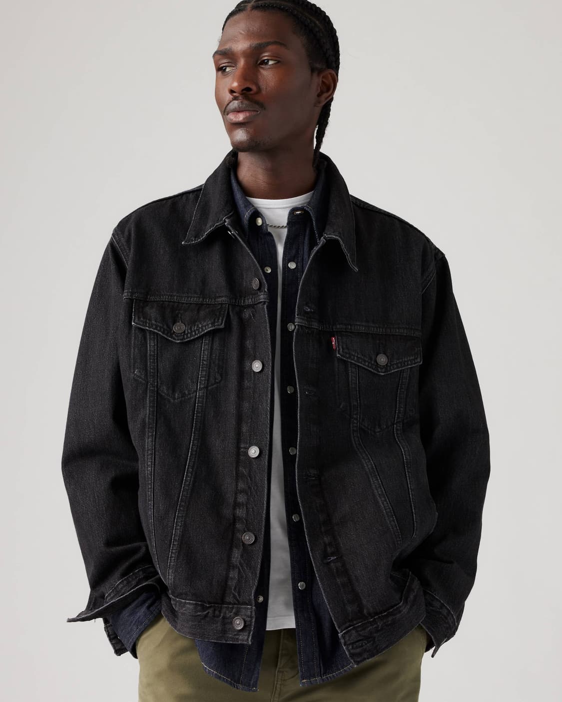 Levis 리바이스 데님 블랙 트러커 자켓 XXL (105)   상품이미지10