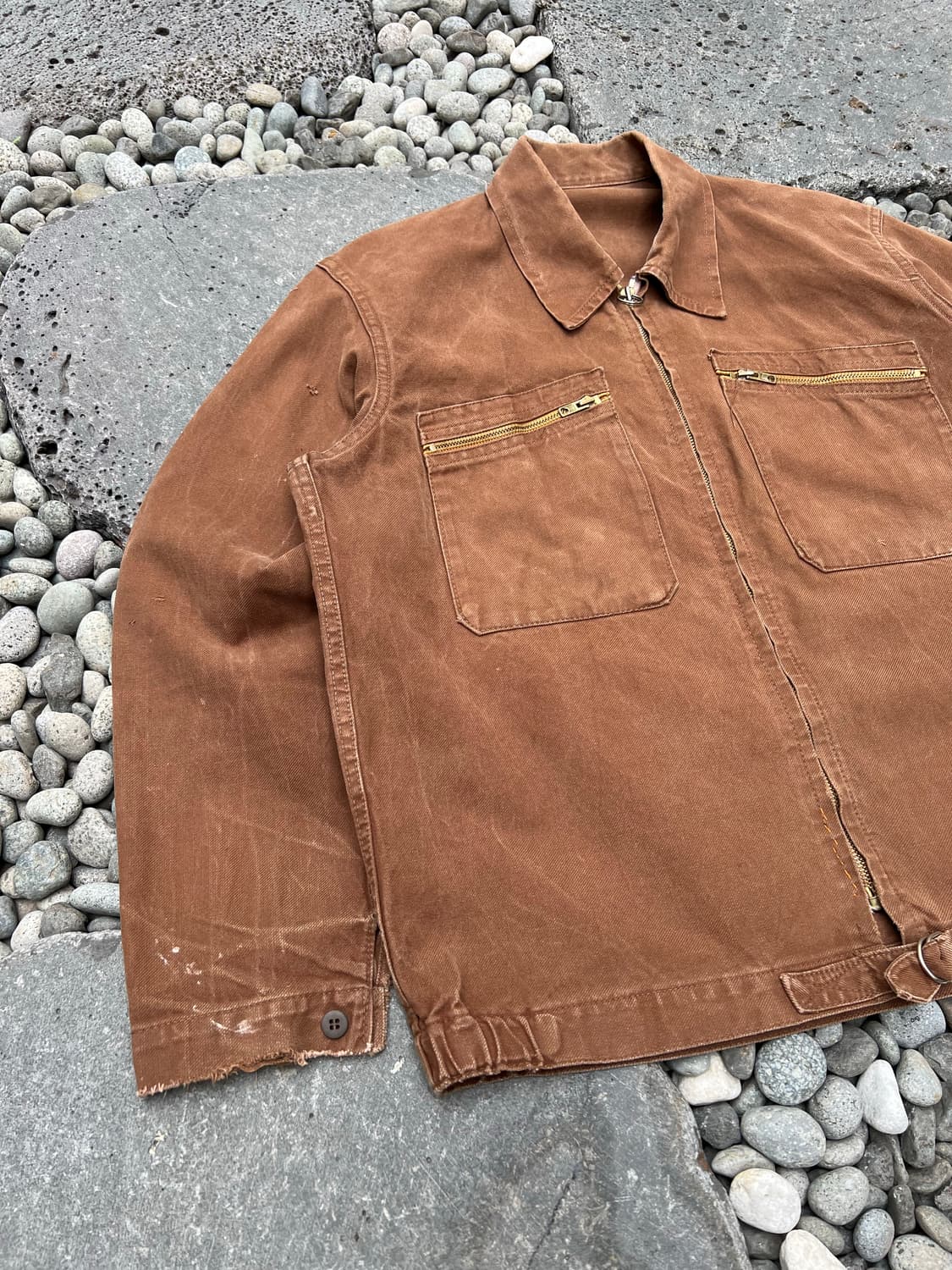 50s LEBON PICARD BROWN 프렌치 사이클리스트 워크자켓 상품이미지6