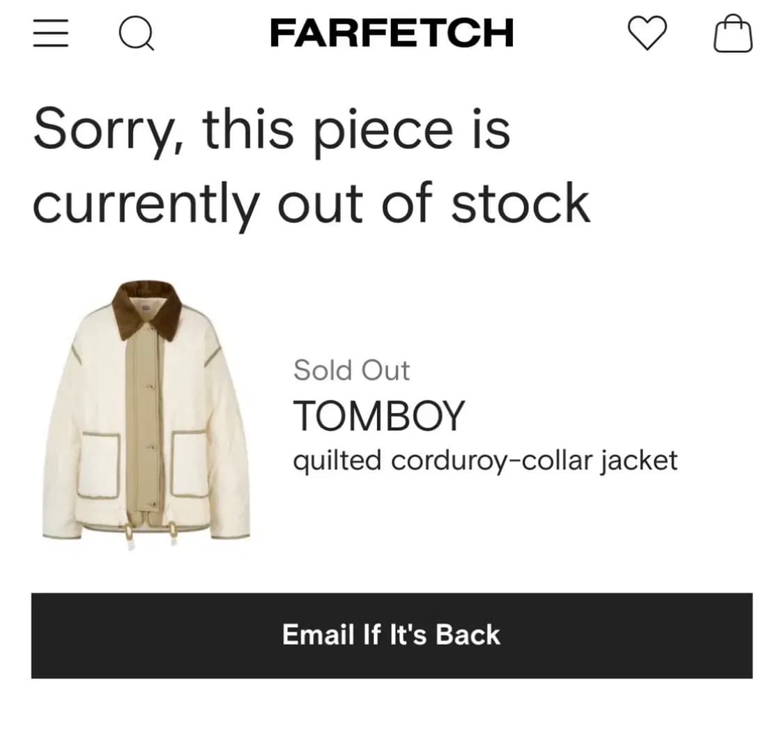 STUDIOTOMBOY 톰보이 코듀로이 자켓 패딩 점퍼 아이보리 상품이미지1