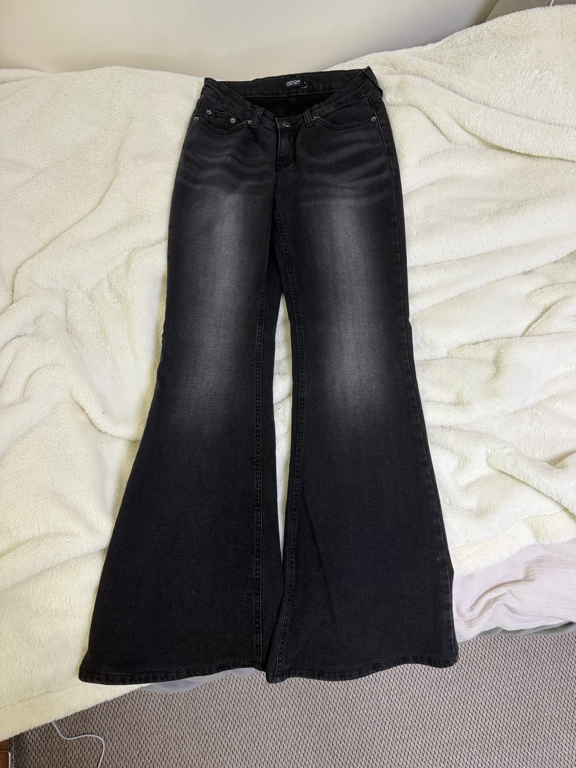 오도어 부츠컷 vintage raw jean in black 3사이즈 상품이미지3