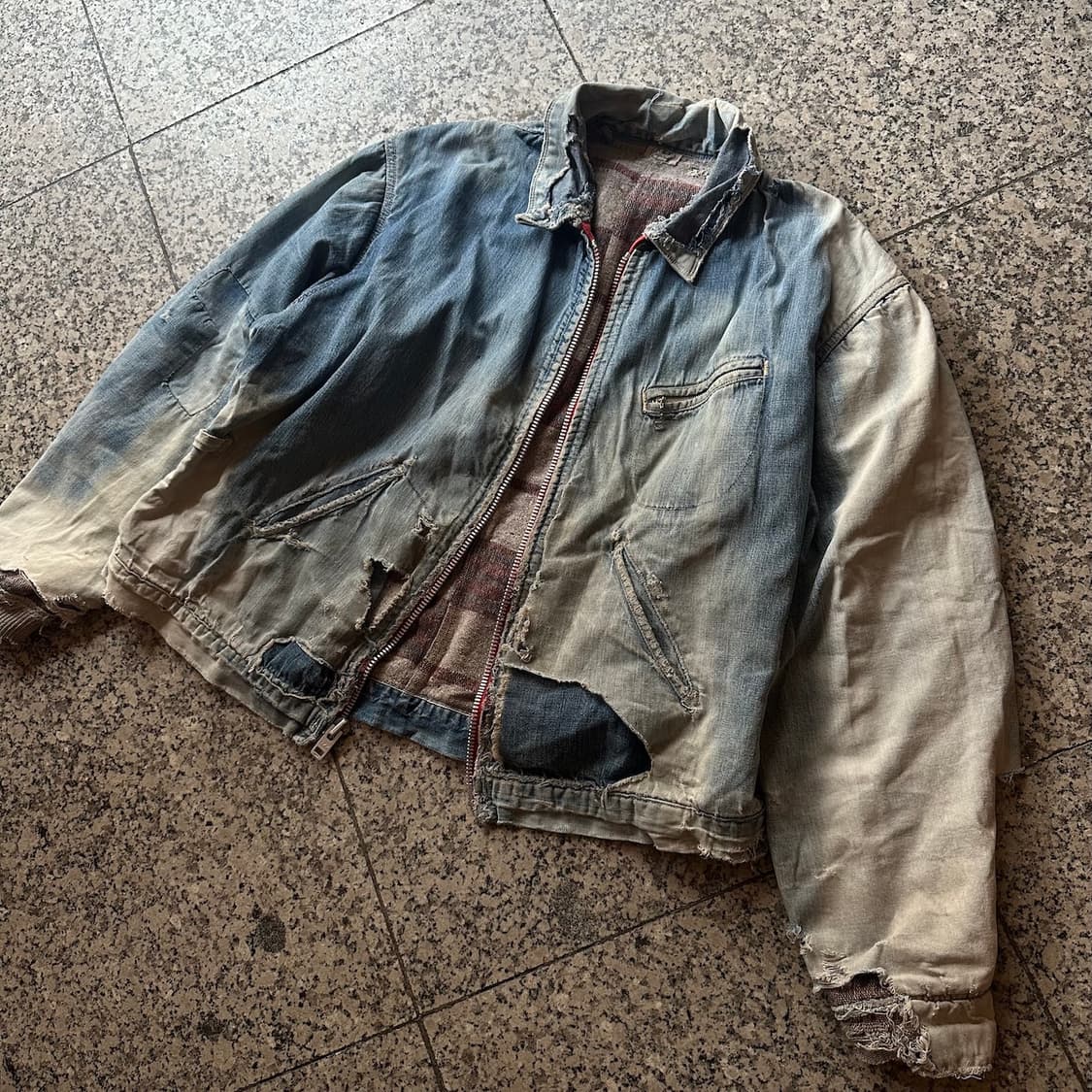 50s Key Imaprial Thrashed Denim Jacket 상품이미지2