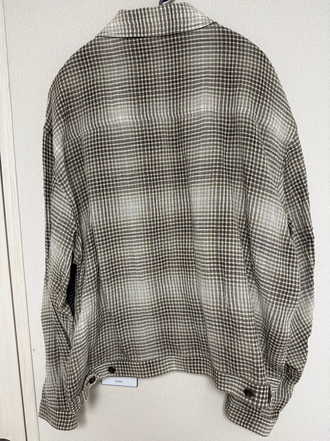 INSILENCE 린넨 체크 자켓 (L, 105) 상품이미지2