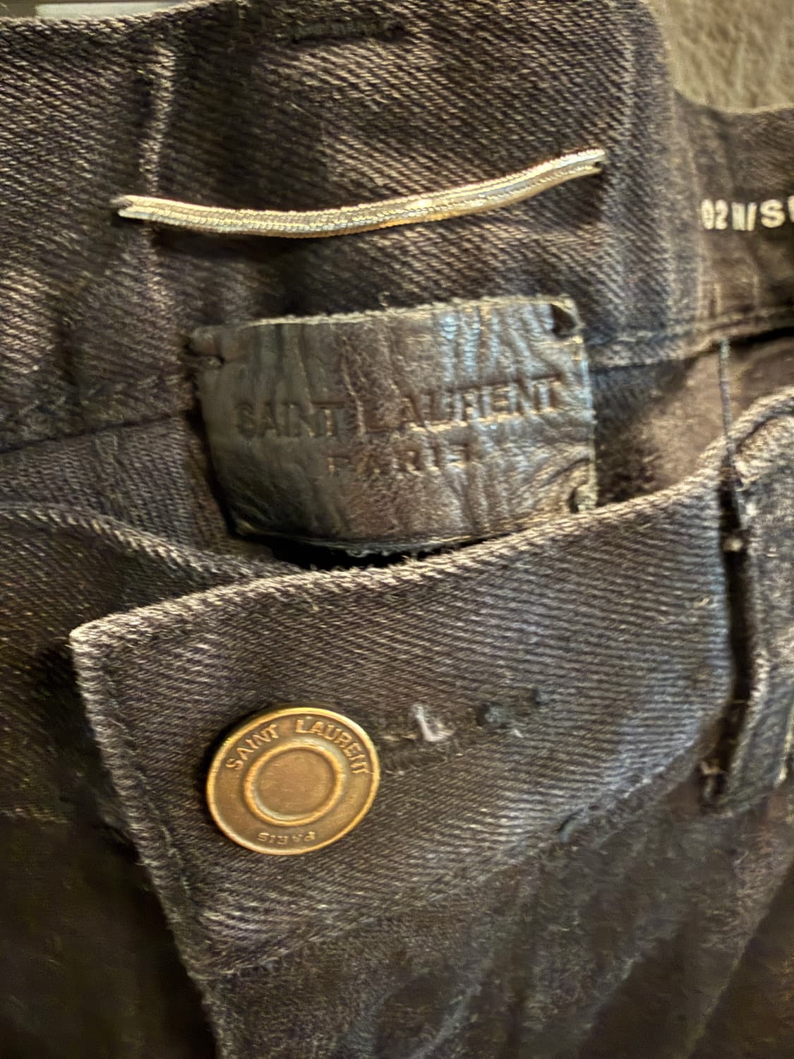 생로랑 파리 디스트로이드 블랙 스키니 데님 팬츠 30 상품이미지4