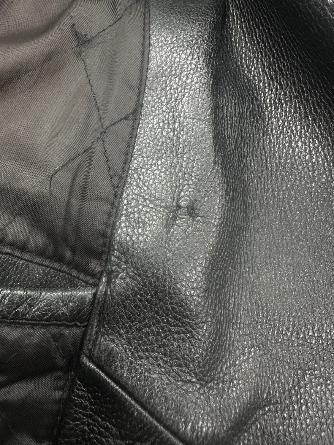 90s DKNY 레더 카코트 M 상품이미지8