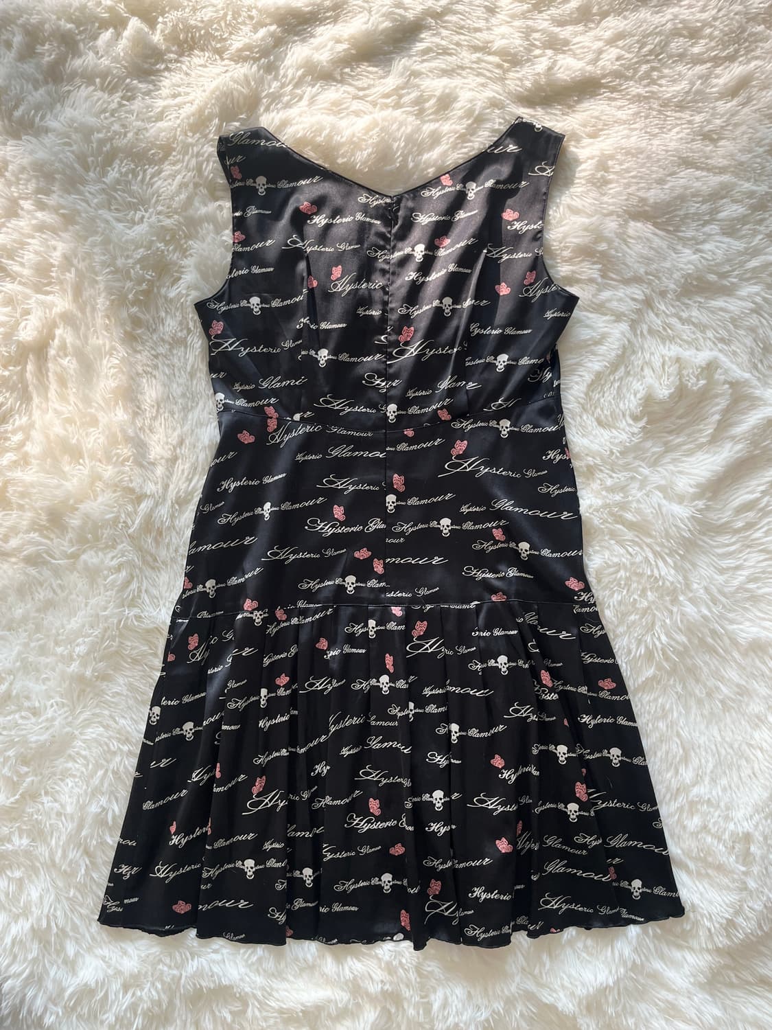 히스테릭 글래머 아카이브 스컬 X 버터플라이 올오버 프린트 플리츠 원피스 상품이미지4