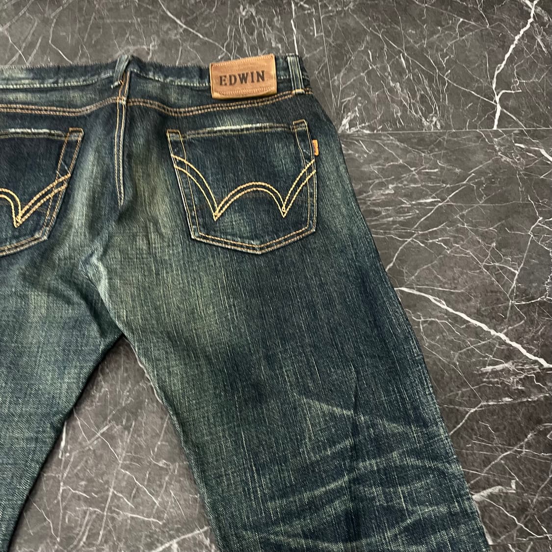 36in 에드윈 워시드 웨스턴 와이드 데님 팬츠 상품이미지8