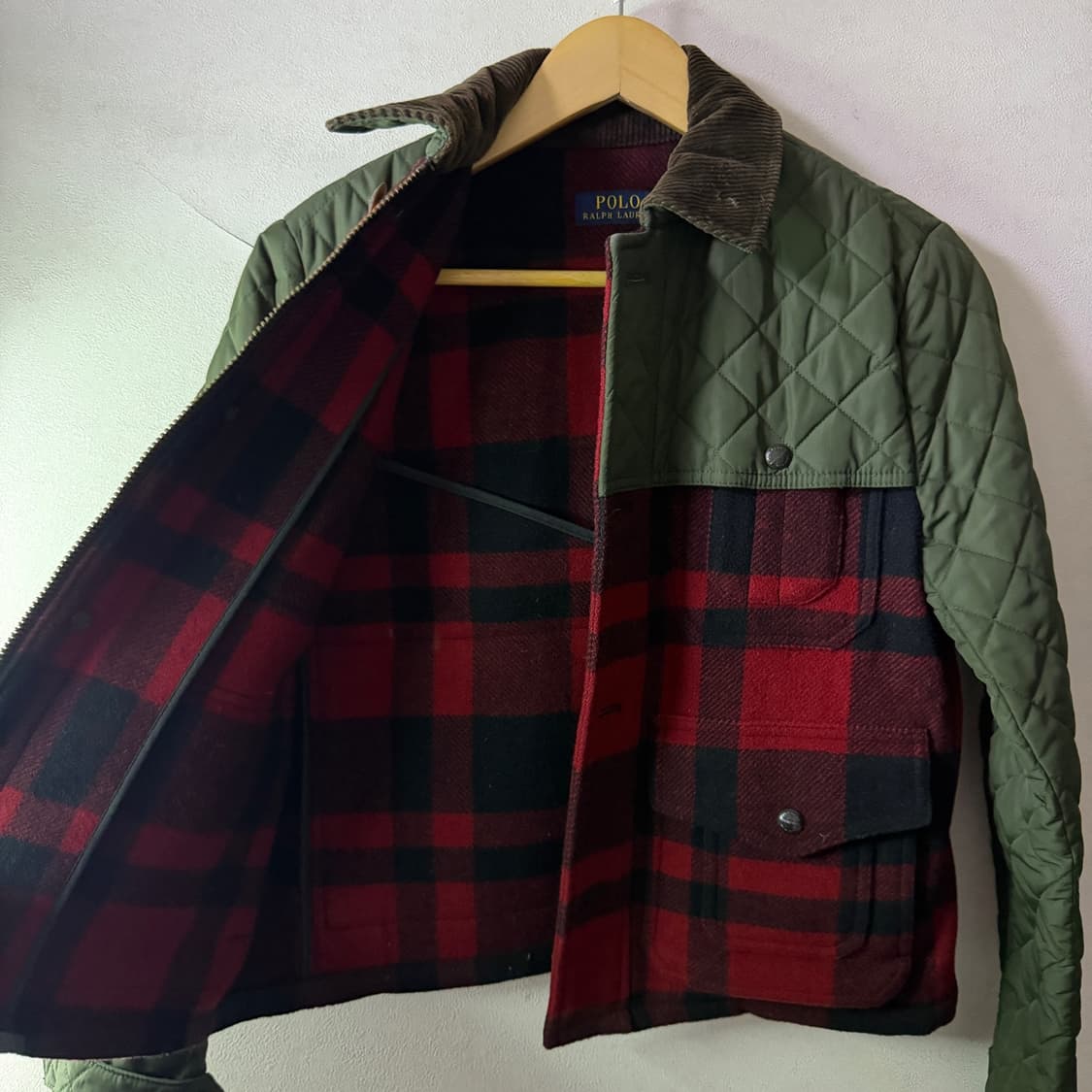 폴로 랄프로렌 코듀로이 체크 퀄팅 자켓 4 (여성 66정도) 상품이미지7