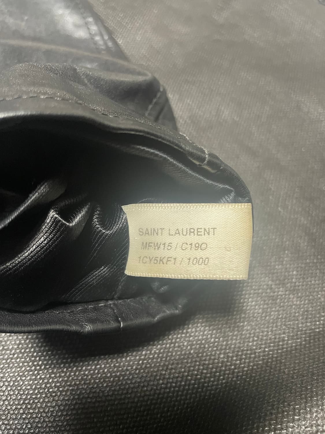 생로랑 레더 레이싱 자켓 상품이미지4