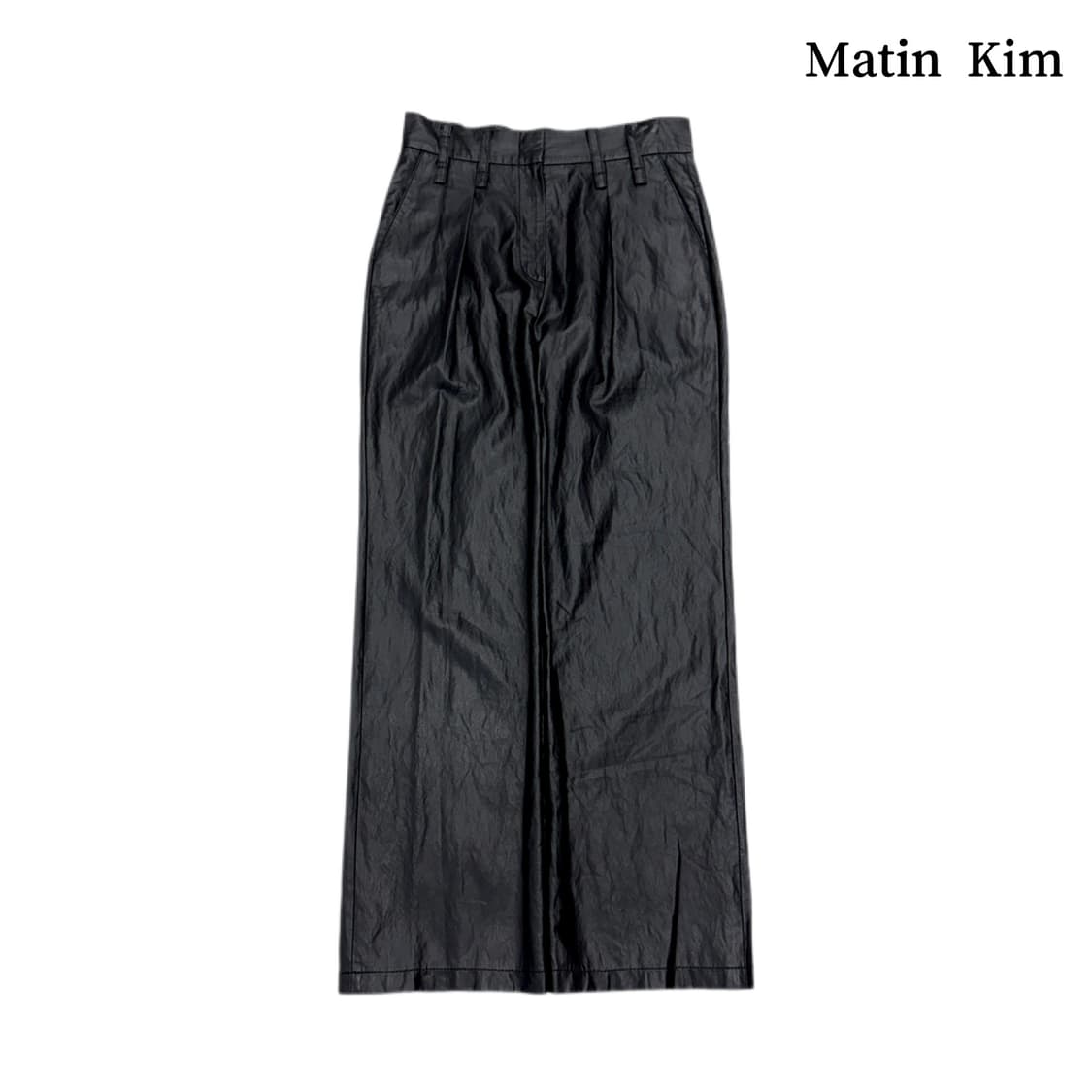 마뗑킴 레더팬츠 블랙 상품이미지1