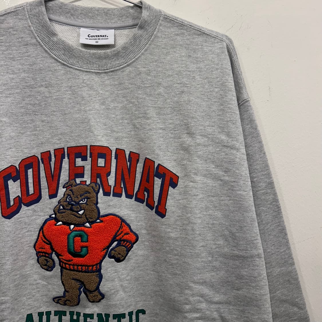 커버낫 도기플리스 빅로고 헤비코튼 오버핏 맨투맨 상품이미지1