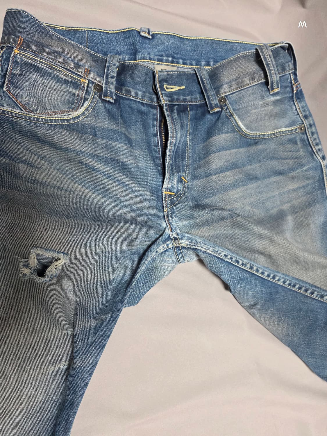 리바이스 504 데미지 워싱 빈티지데님  [W34L34] 상품이미지4